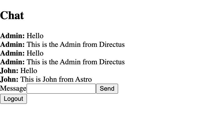 Latest messages from Astro Chat UI